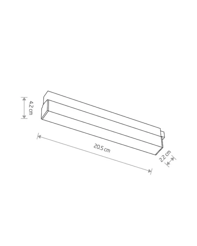 Магнітний трековий світильник Nowodvorski 10143 LVM Line Led 1x9w 3000K 400Lm IP20 Bl