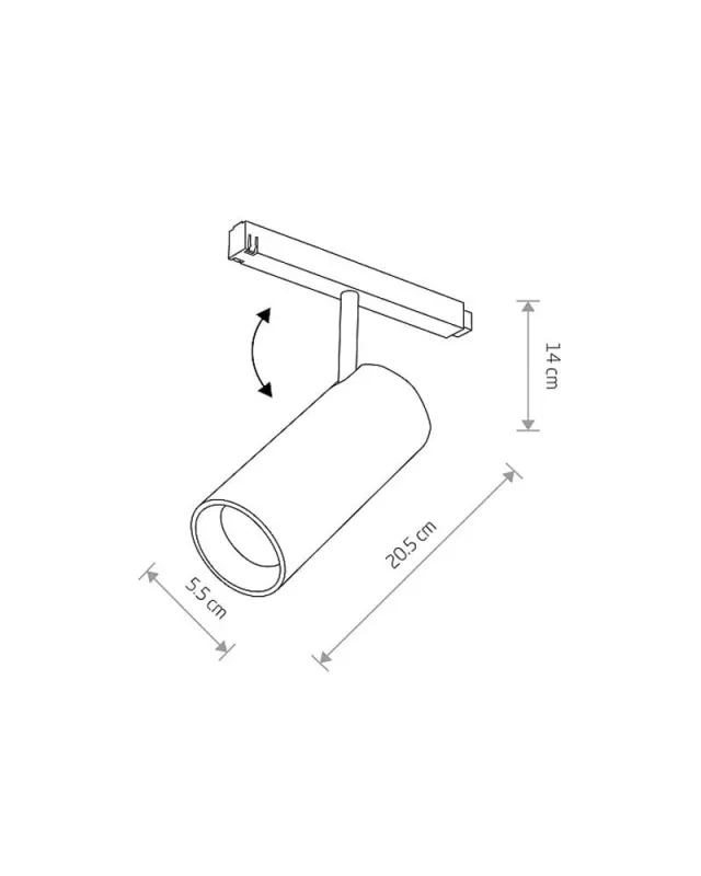 Магнітний трековий світильник Nowodvorski 10147 LVM Spot Led 1x15w 3000к 1020Lm IP20 Bl