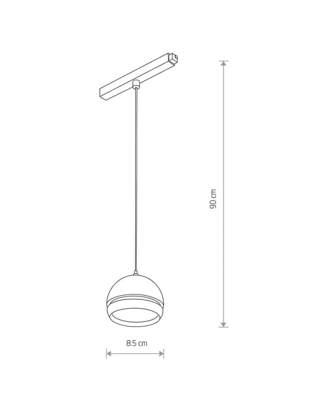 Магнітний трековий світильник Nowodvorski 10155 LVM Slot Led 1x8w 3000к 370Lm IP20 Bl