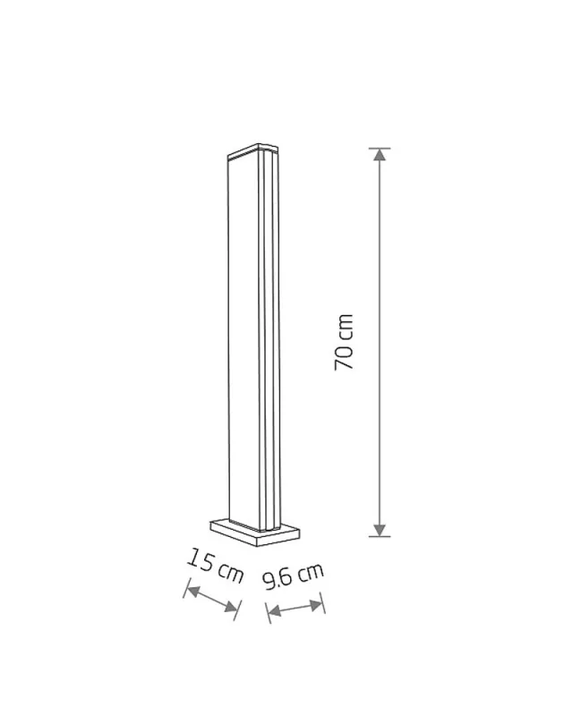 Вуличний світильник Nowodvorski 11376 Slit Led 1x12W 3000K 600Lm IP54 Чорний (33351)