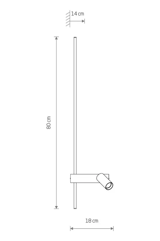 Настінний світильник Nowodvorski 11425 Easy Left GU10 MR11 10W + LED 11W 3000K 380Lm IP20 Чорний