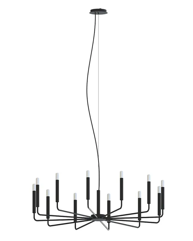 Люстра Nowodvorski 11464 Orto XII B E14 12x10W IP20 чорний