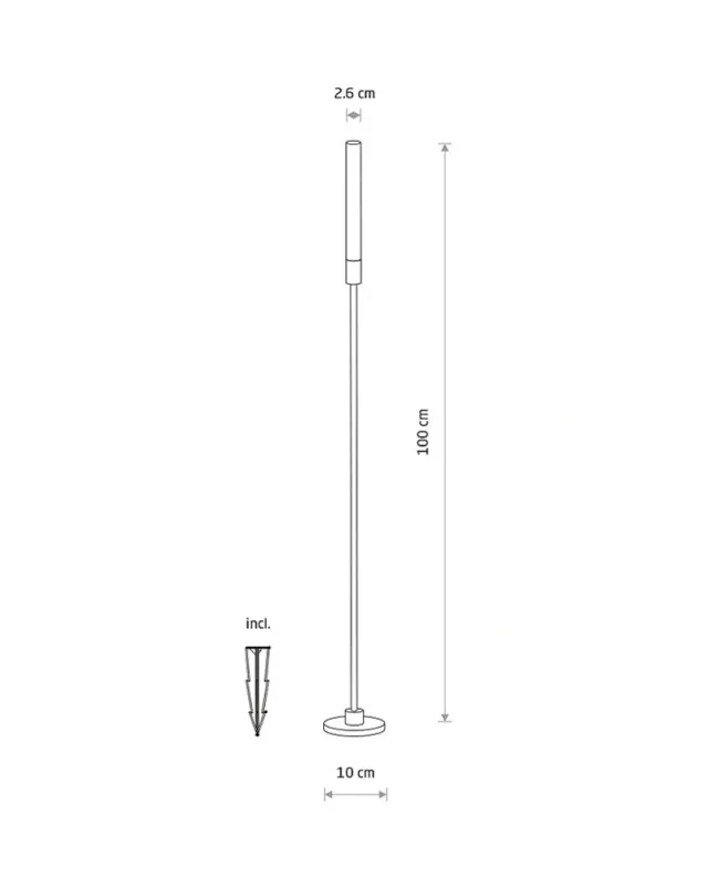 Світильник вуличний ландшафтний Nowodvorski 11545 Zola LED M 1x3W 3000K 100Lm IP54 чорний (30224)