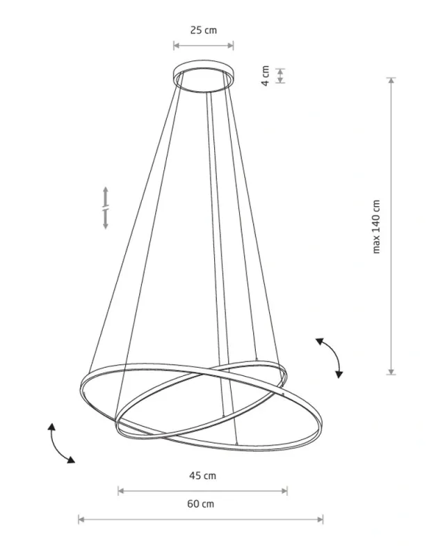 Люстра Nowodvorski 11646 Circolo Power LED 2x67W 3000K 3700Lm IP20 біла