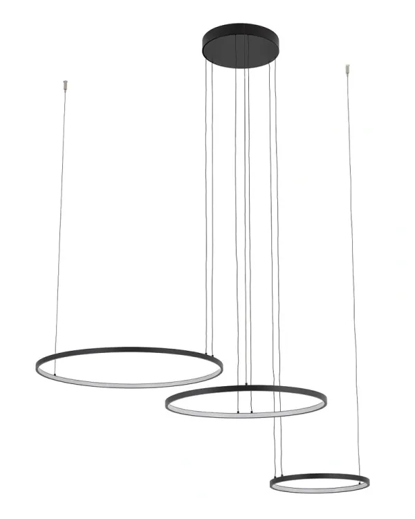 Люстра Nowodvorski 11648 Circolo Power LED 3x85W 3000K 3750Lm IP20 чорна
