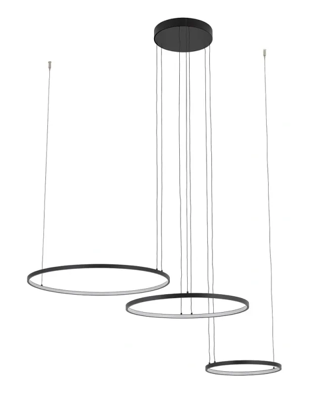 Люстра Nowodvorski 11648 Circolo Power LED 3x85W 3000K 3750Lm IP20 чорна