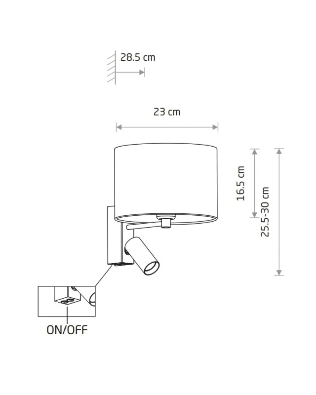 Бра Nowodvorski 11677 Lago A E27+GU10 (R35) 10W+10W IP20 сірий