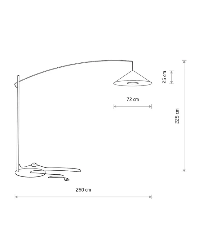 Торшер Nowodvorski 11686 Poise A E27 1x25W IP20 світло-сірий