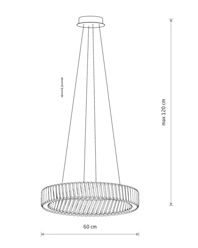 Люстра Nowodvorski 11705 Luxora Round LED 1x30W 3000K 2700Lm IP20 хром