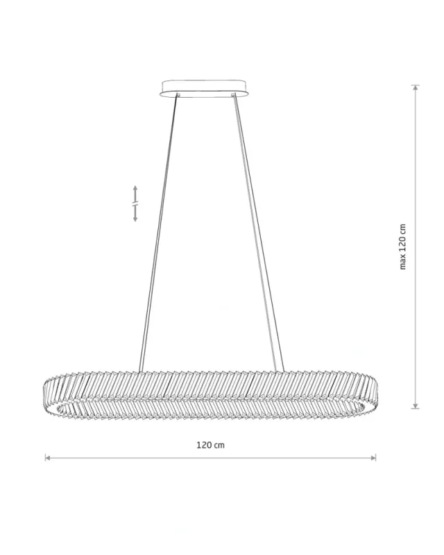 Люстра Nowodvorski 11707 Luxora Oval LED 1x40W 3000K 3600Lm IP20 хром