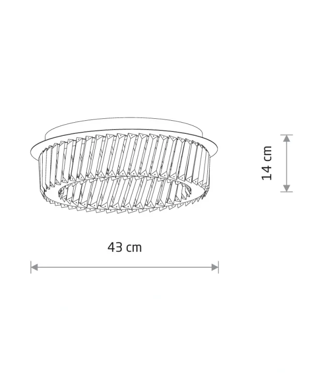 Люстра Nowodvorski 11708 Luxora LED 1x20W 3000K 1800Lm IP20 хром