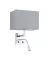 Бра Nowodvorski 11793 Hotel Mood E27+LED 2x10W+2.2W 4000K IP20 сірий
