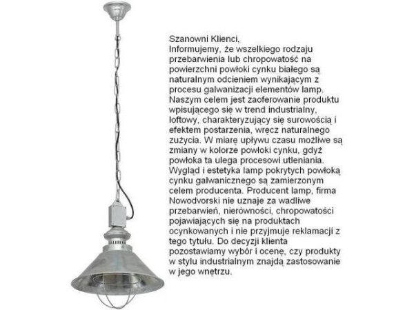 Підвісний світильник Nowodvorski 5062 Loft Zinc