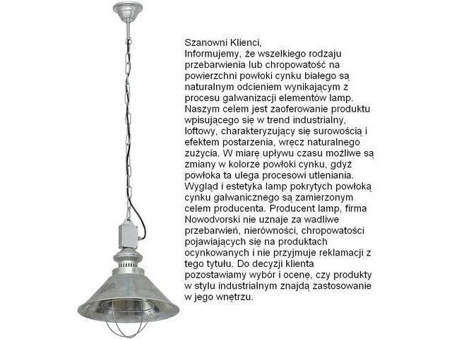 Підвісний світильник Nowodvorski 5062 Loft Zinc
