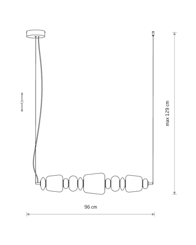 Люстра Nowodvorski 11699 Ceramic Horizontal LED 1x26W 3000K 2000Lm IP20 білий