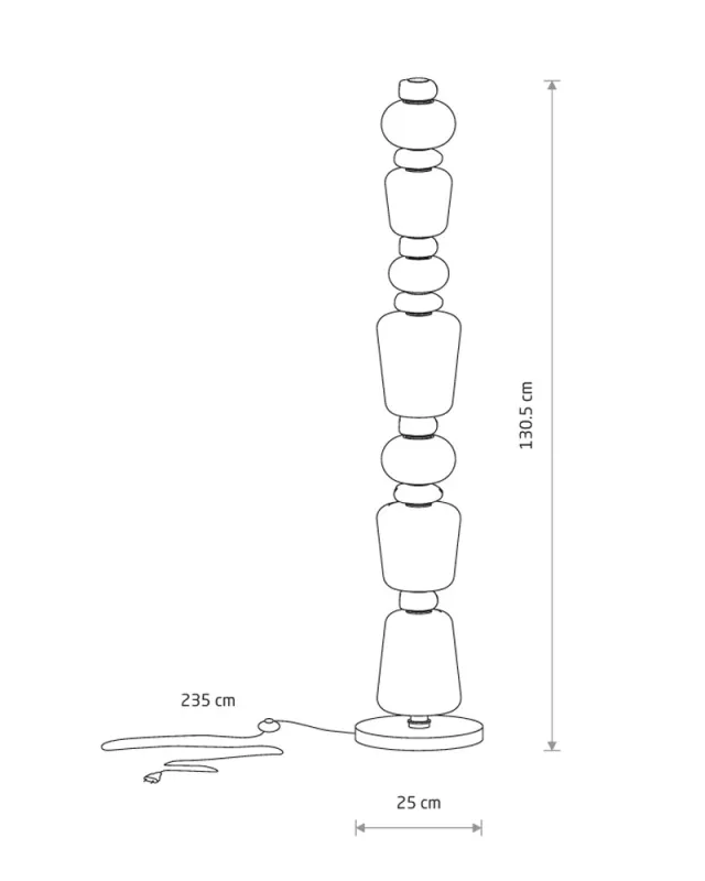 Торшер Nowodvorski 11704 Ceramic LED 1x34W 3000K 2700Lm IP20 білий