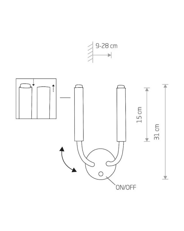 Бра Nowodvorski 9055 STALACTITE BL/BS